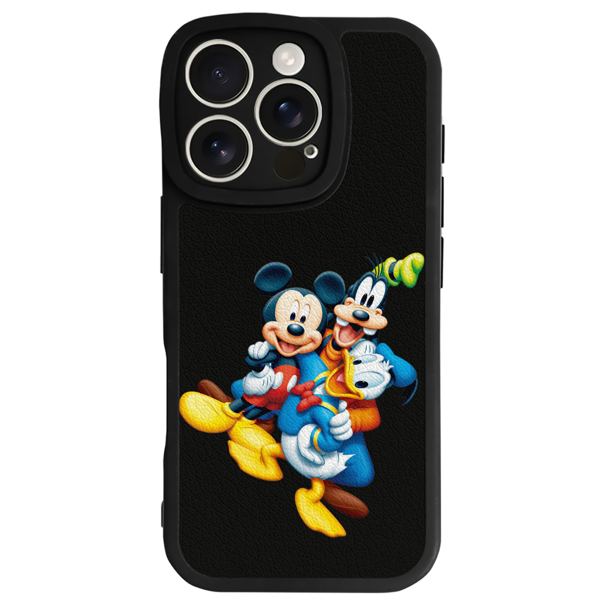 （画像用） ミッキーマウス Mickey Mouse 【iPhone 16シリーズ対応】シリコンスマホケース（レザー調） 材質：シリコン